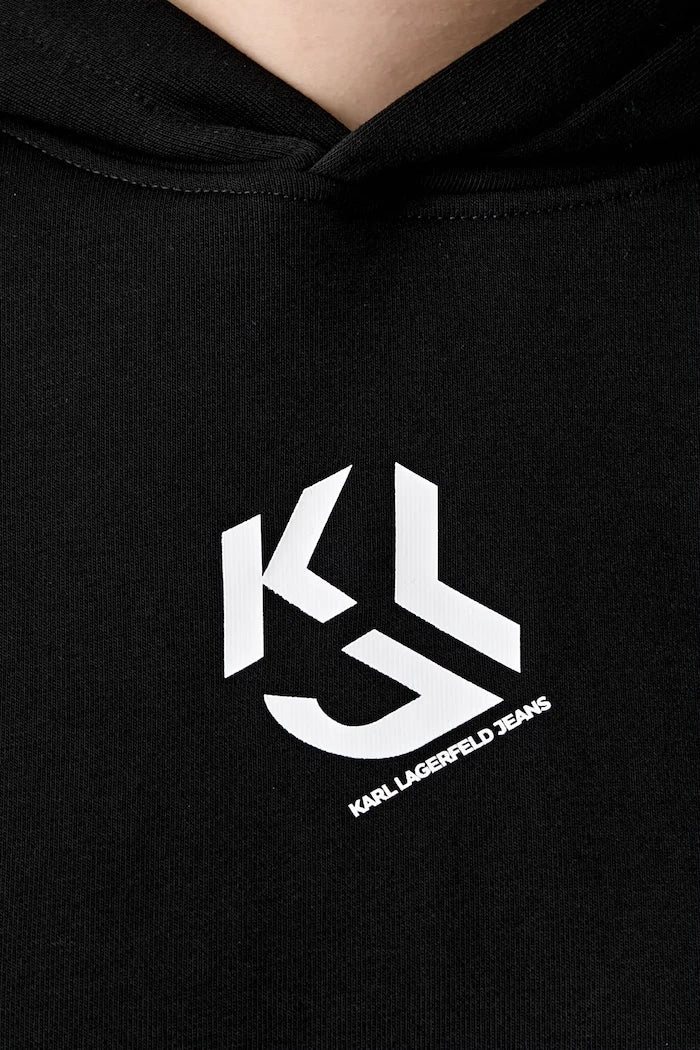 Karl Lagerfeld Jeans pamuklu kadın kapüşonlu sweatshirt