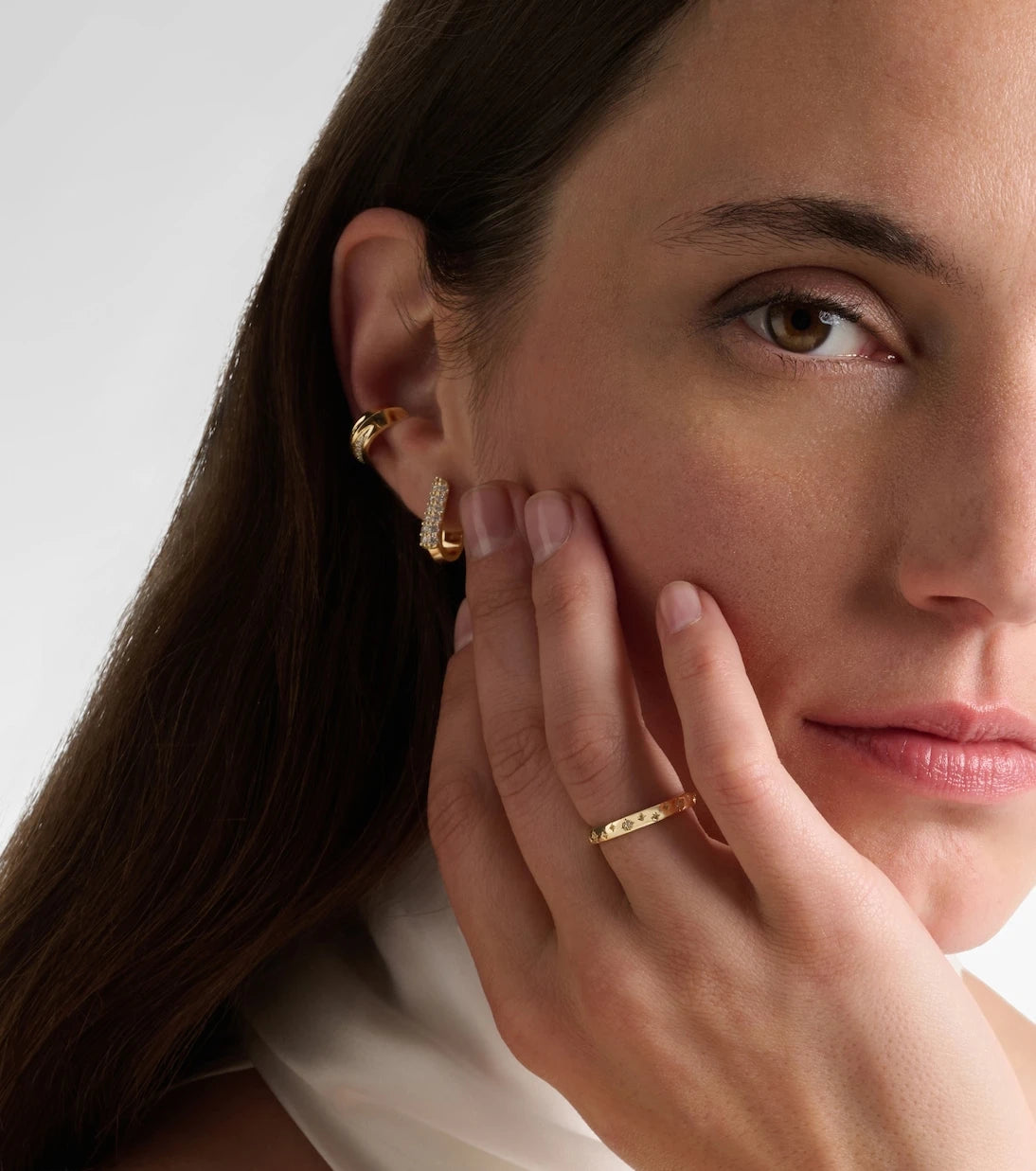 Stone and Strand - Northern Star 14kt gold ring with diamonds