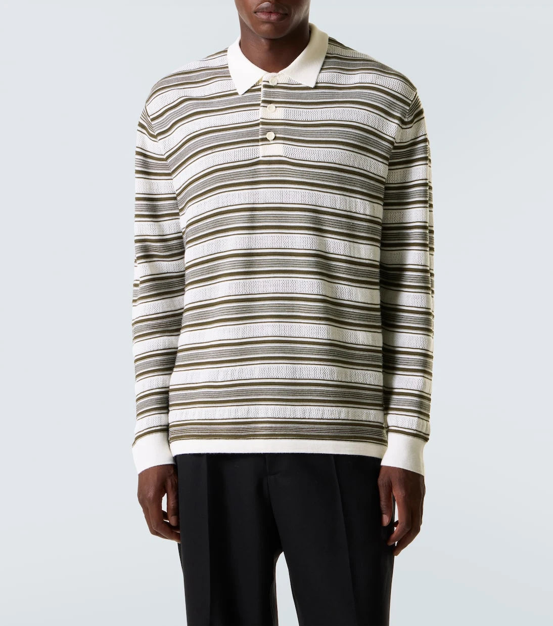Wales Bonner - Samuel striped wool-blend polo sweater