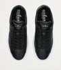 Leather H-Stripes Tread Sneakers BLK/WHITE