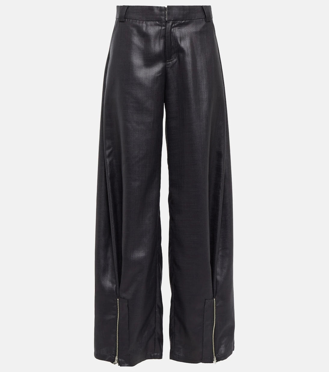 Didu - Zip-detail silk wide-leg pants