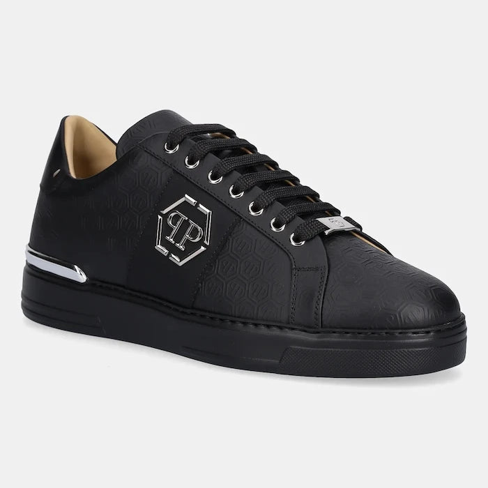 Кожени маратонки Philipp Plein Lo-Top Monogram