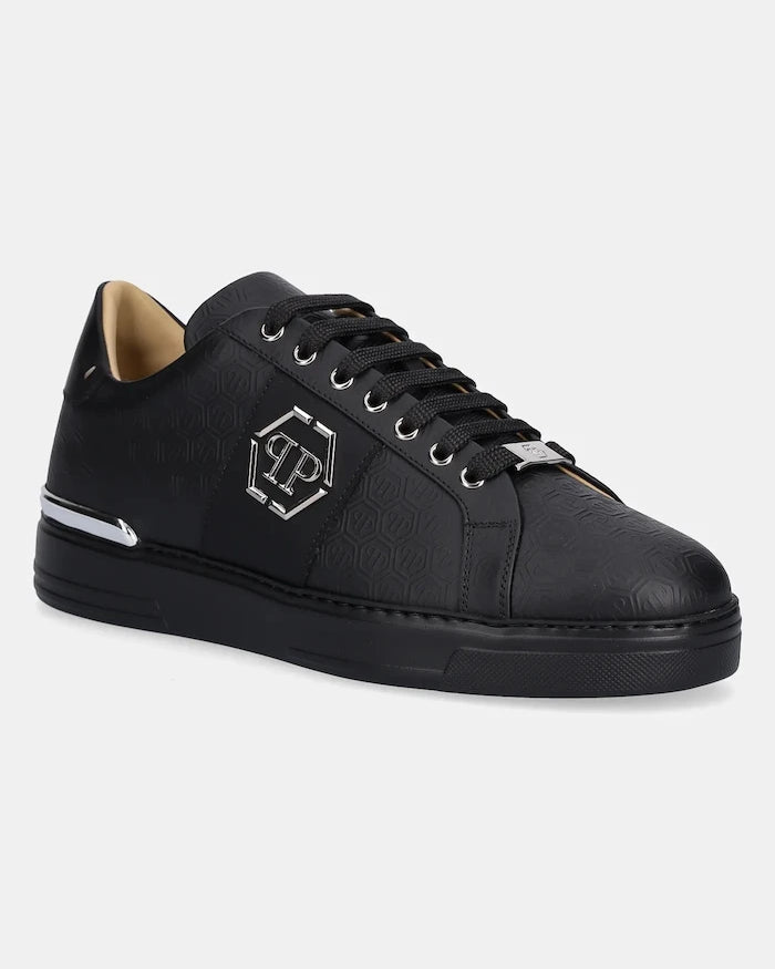 Philipp Plein Lo-Top Monogram Deri Spor Ayakkabı