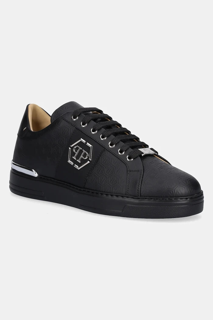 Кожени маратонки Philipp Plein Lo-Top Monogram