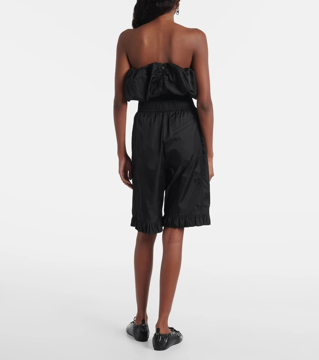 Ganni - Ruffled cargo shorts