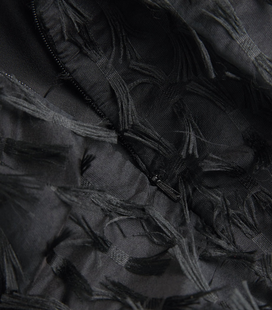 Palmer//Harding Black Organza Gentle Collide Midi Skirt