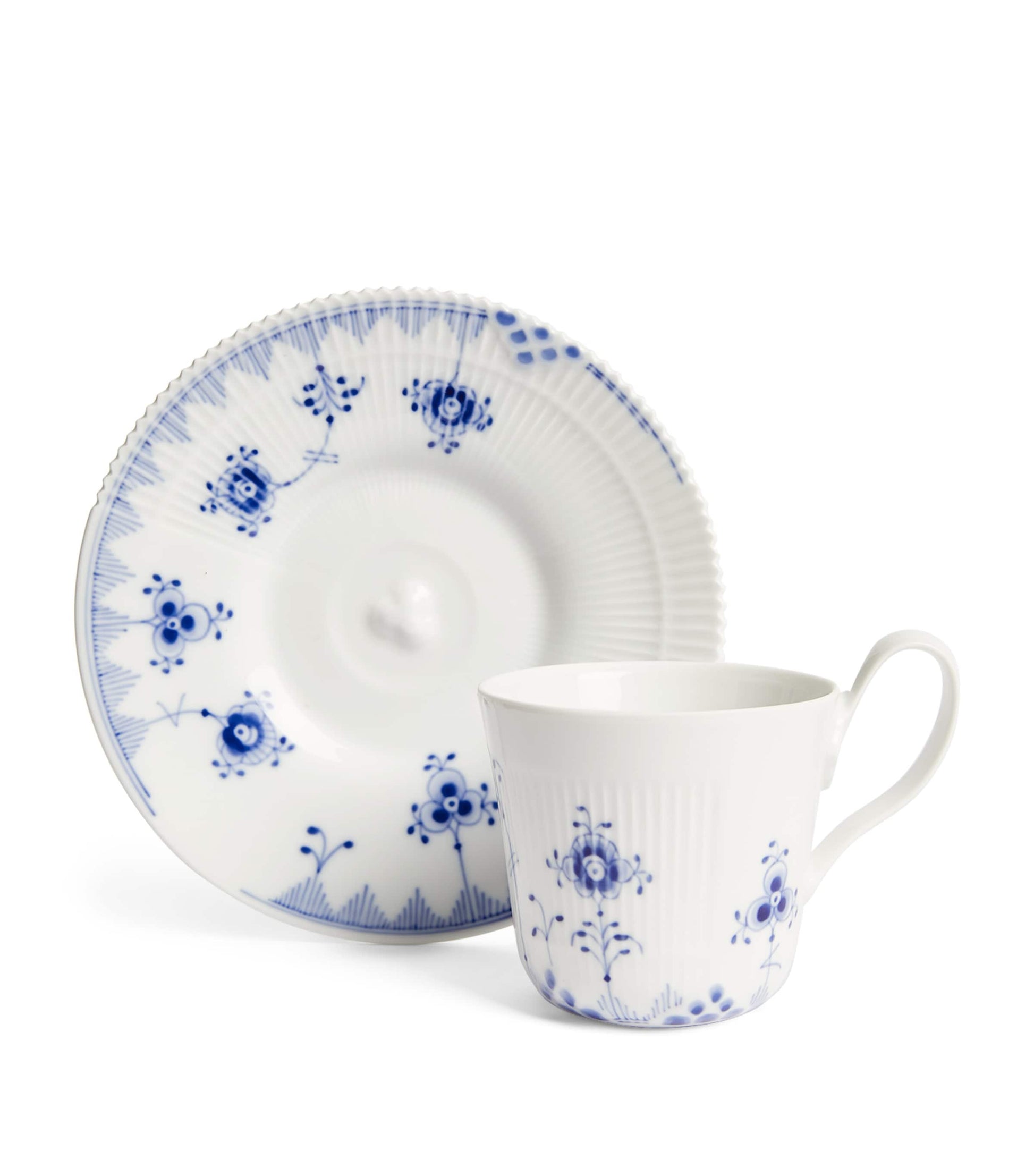 Blue Elements Teacup and Saucer