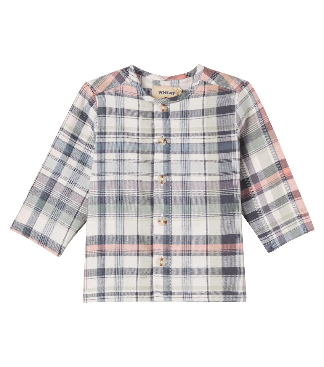 Wheat - Baby Shelby checked cotton shirt