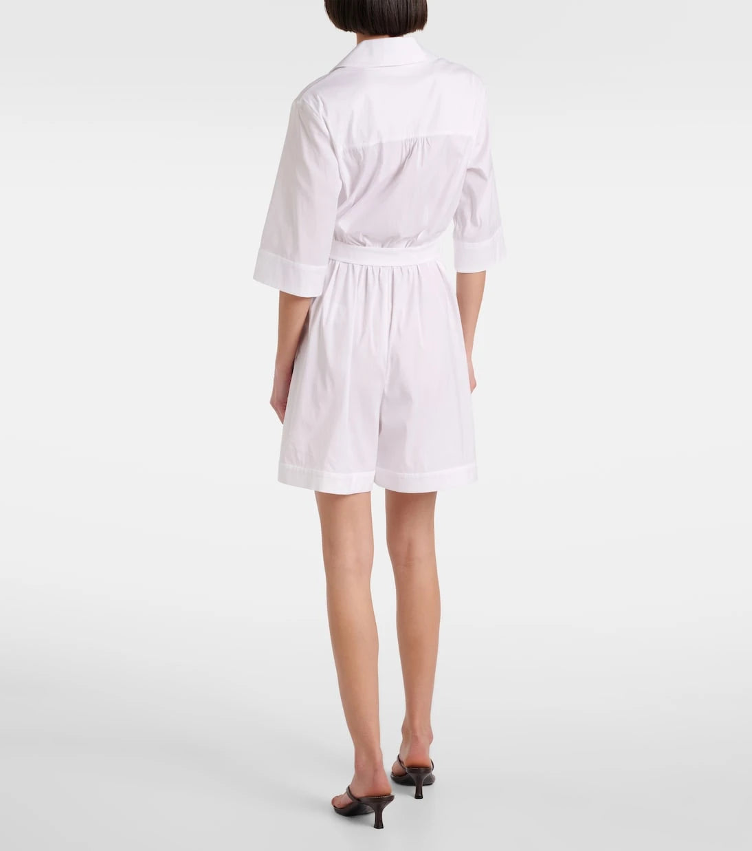 Max Mara - Canard cotton-blend poplin romper