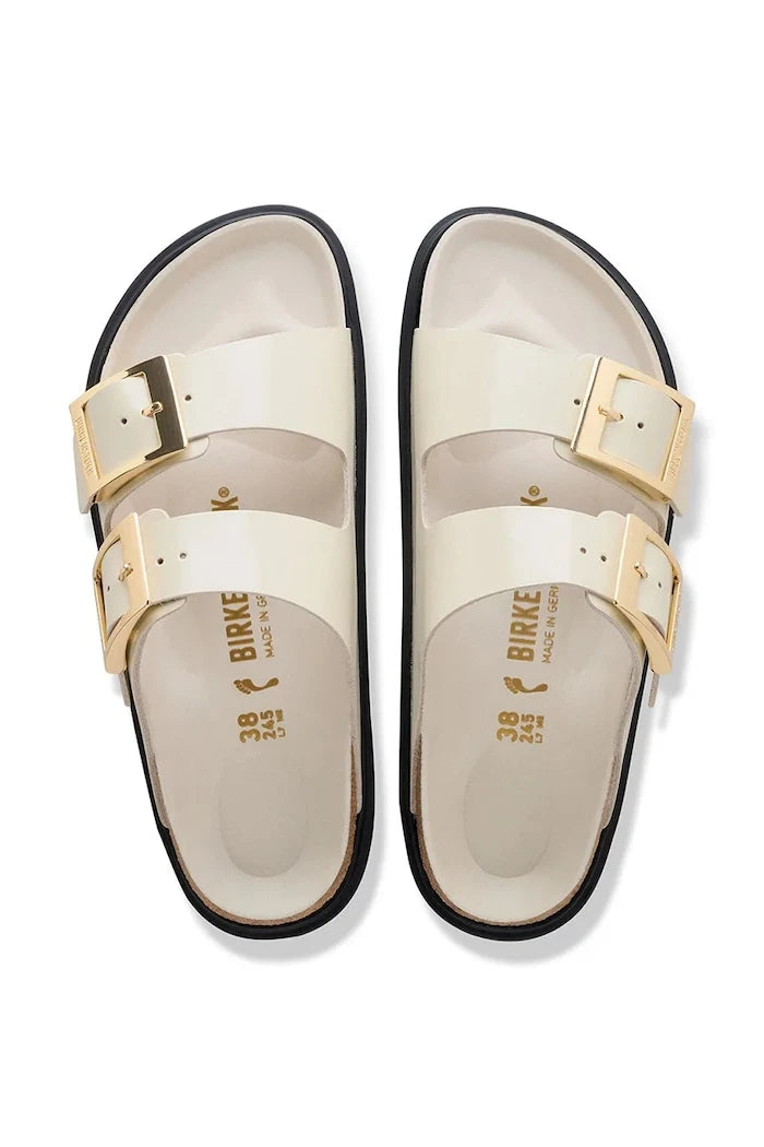 Birkenstock Kadın Deri Düz Taban Terlik Arizona Droplet Buckle