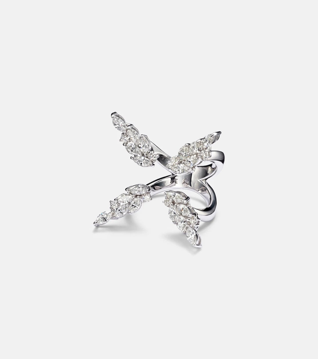 Yeprem - Y-Not 18kt white gold ring with diamonds