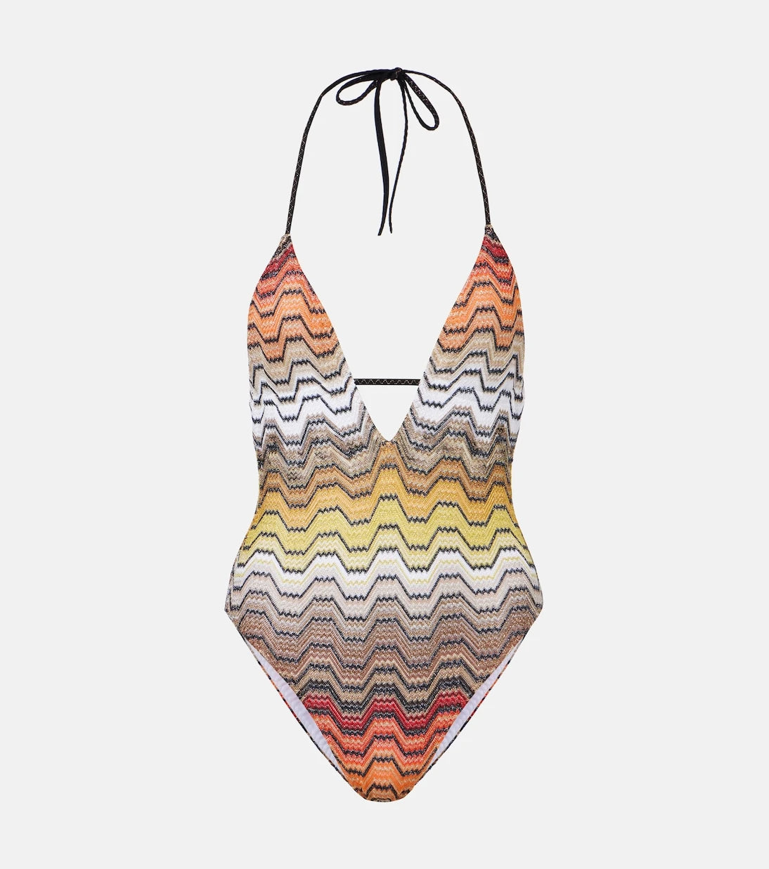Missoni - Halterneck lamé swimsuit
