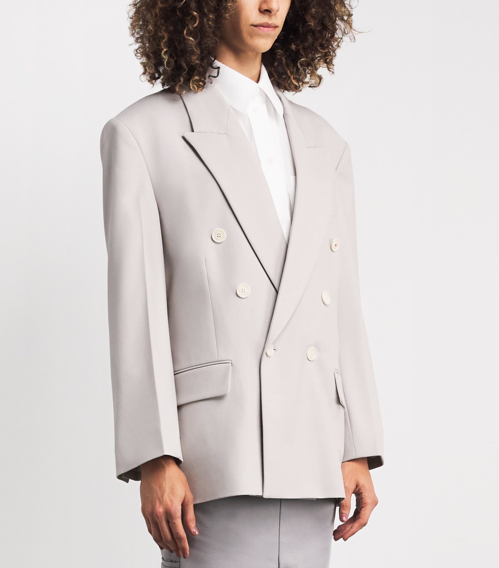 Victoria Beckham Pink Double-Breasted Blazer