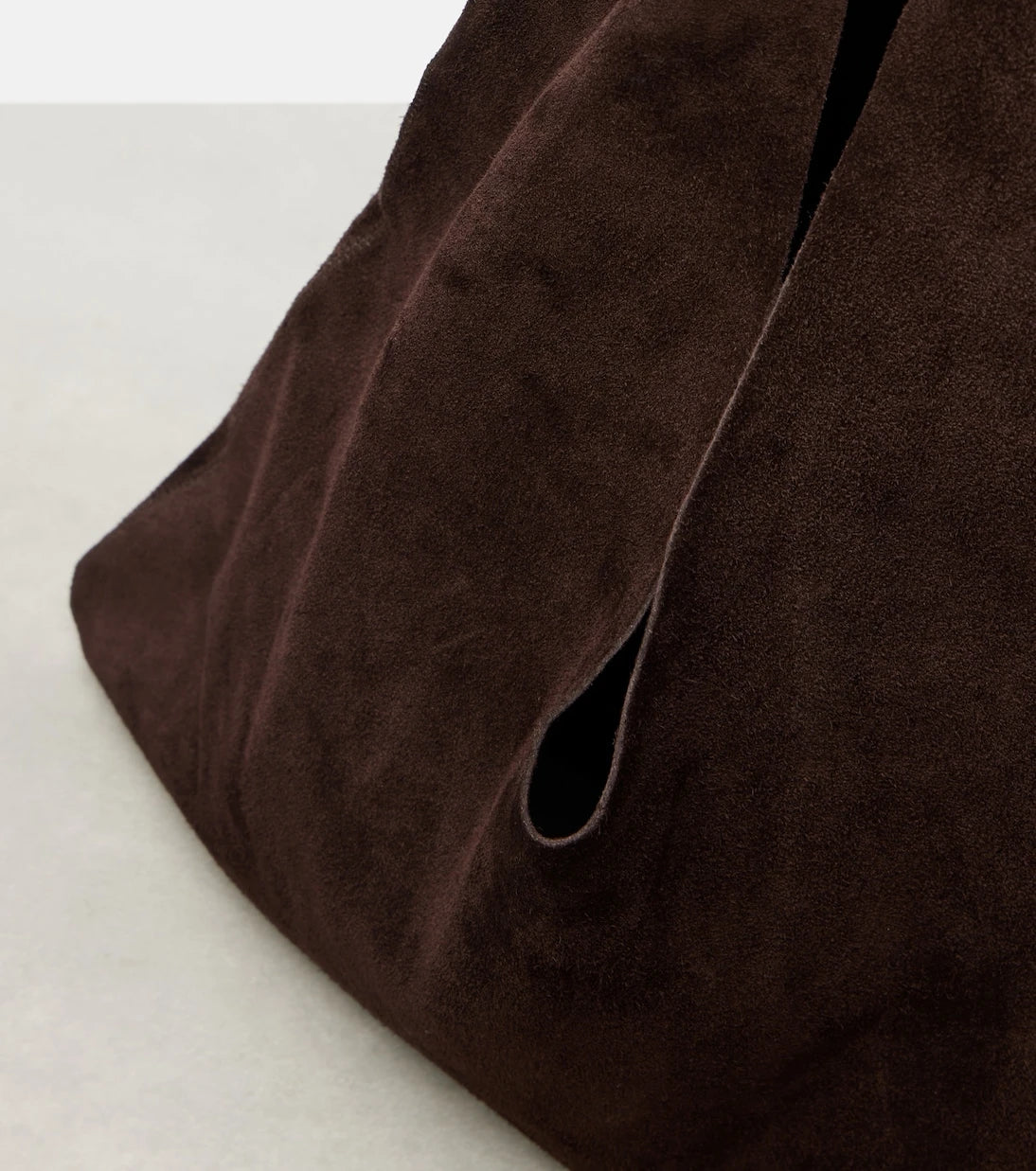 The Row - Bindle Small suede tote bag