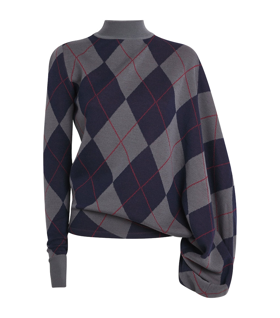 A.W.A.K.E. Mode Multi Merino Wool Argyle Sweater