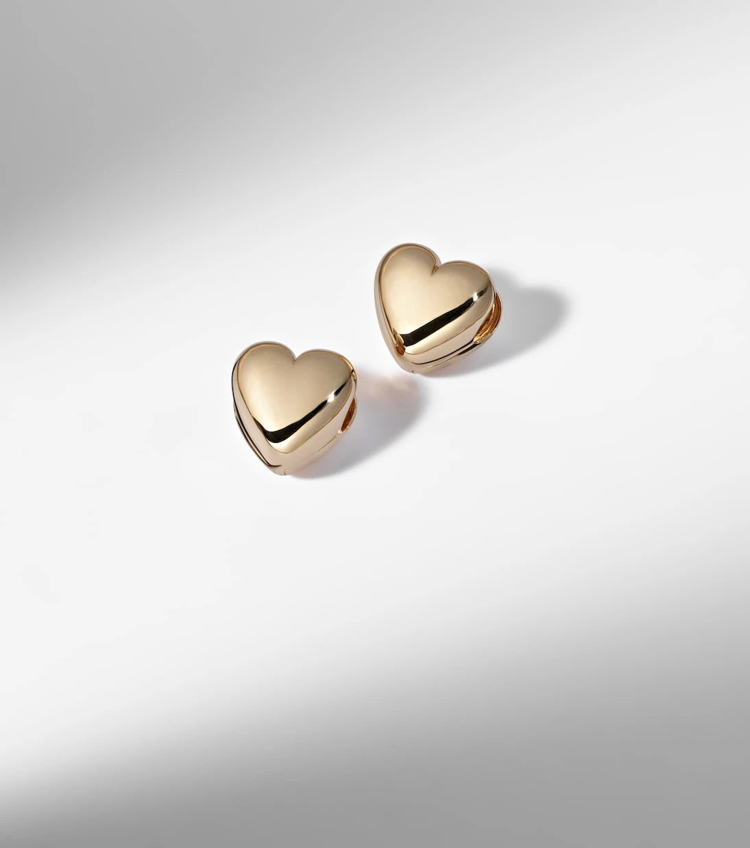 Roxanne First - Puffy Heart 14kt gold earrings