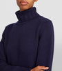Navy Cashmere Rollneck Sweater