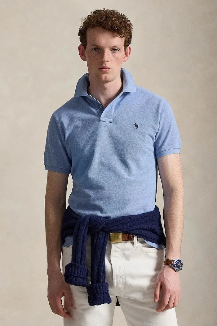 Памучна тениска с яка Polo Ralph Lauren