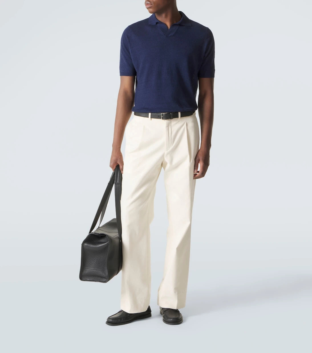 Thom Sweeney - Linen and cotton polo shirt