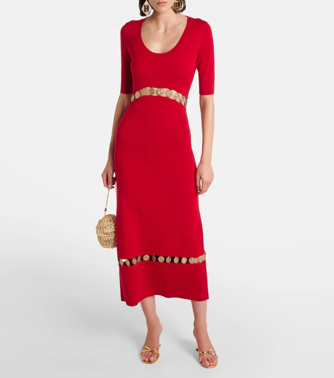 Rabanne - Wool-blend maxi dress