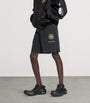 Oversized Cotton Uniform Logo Shorts