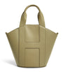 Green Grab Leather Tote Bag
