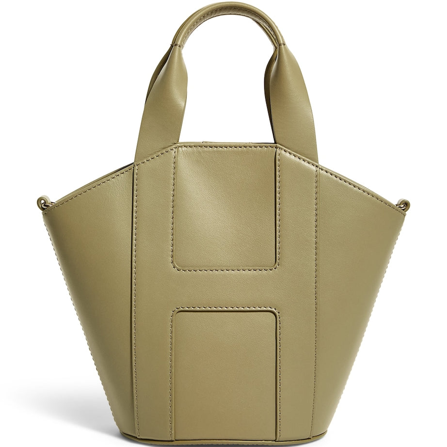 Green Grab Leather Tote Bag