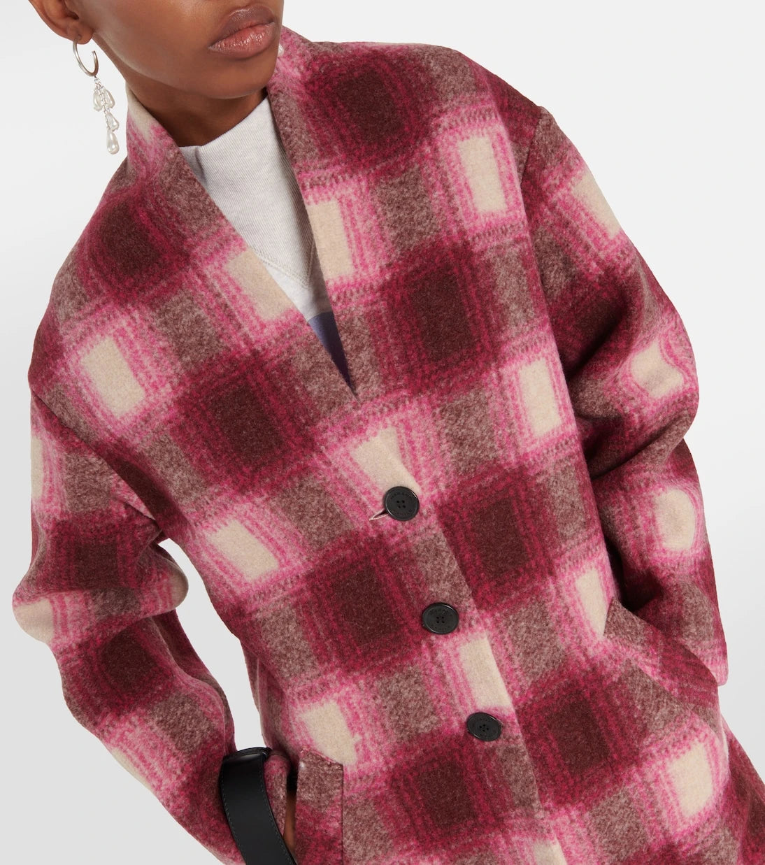 Marant Etoile - Gabriel checked wool-blend coat