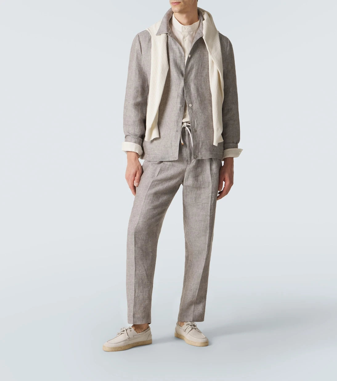 Brunello Cucinelli - Hemp and linen tapered pants