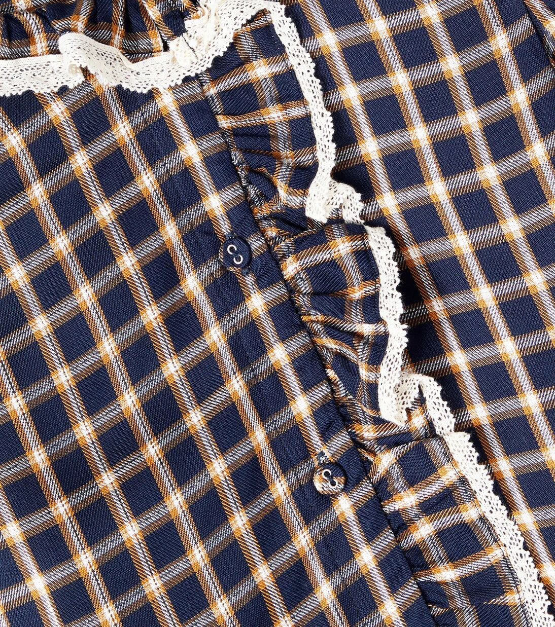C'era Una Volta - Ginevra checked ruffled shirt