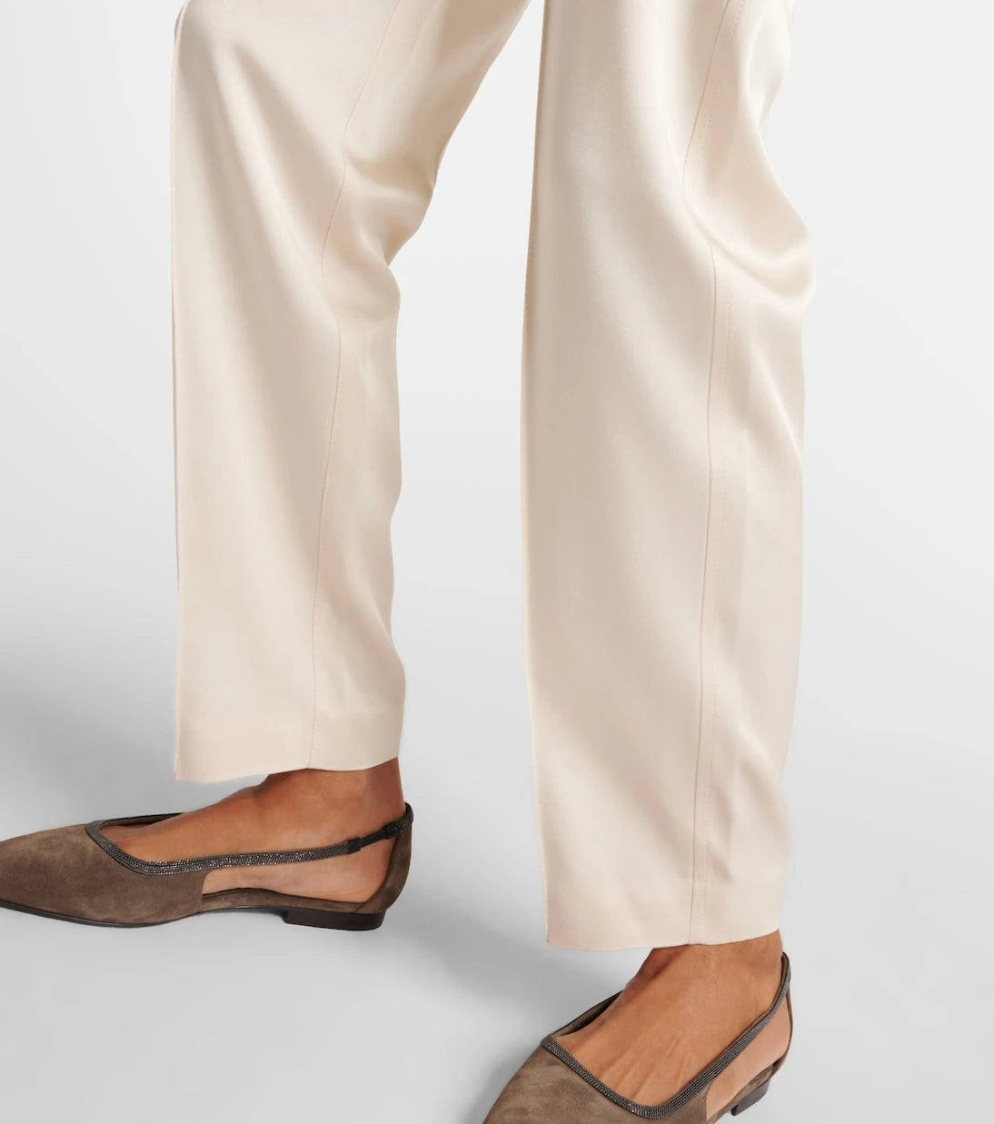 Brunello Cucinelli - High-rise tapered pants