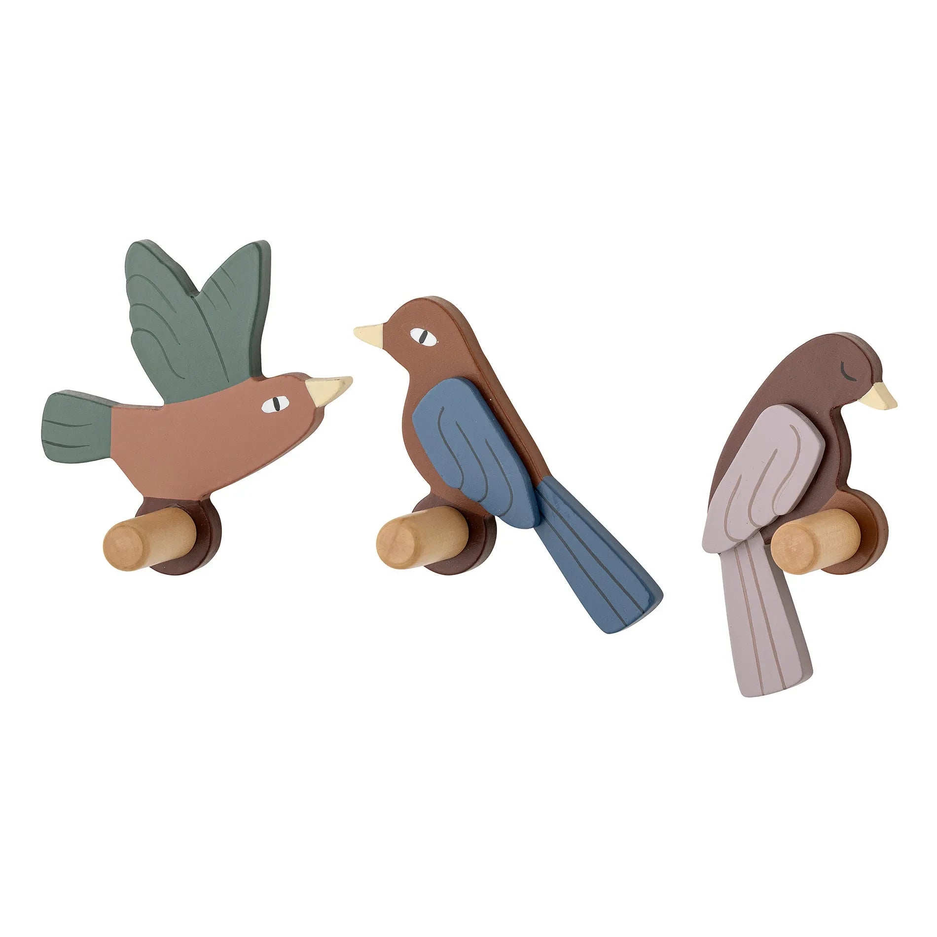 Bloomingville Mini - Lewi Coat hooks - set of 3 | Brown