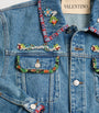 Valentino Blue Embellished Denim Jacket