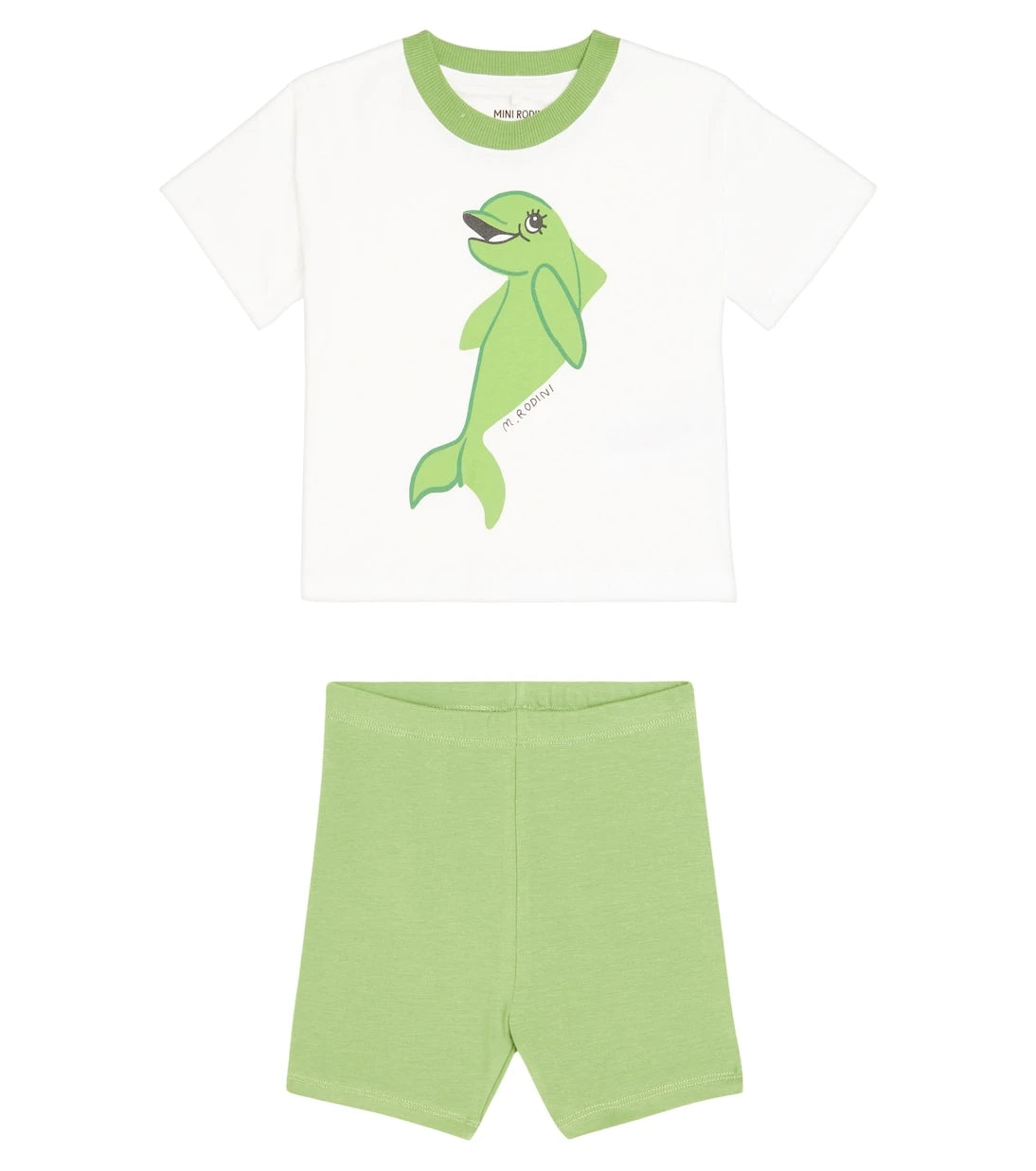 Mini Rodini - Baby Dolphin T-shirt and shorts set