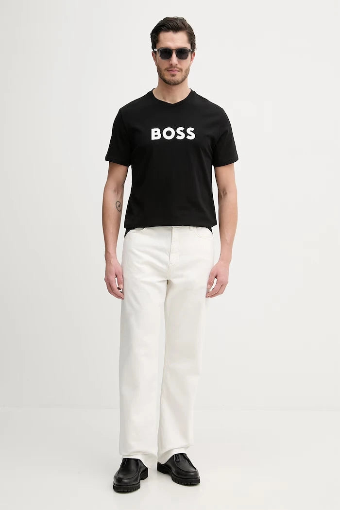 BOSS erkek pamuklu T-Shirt RN
