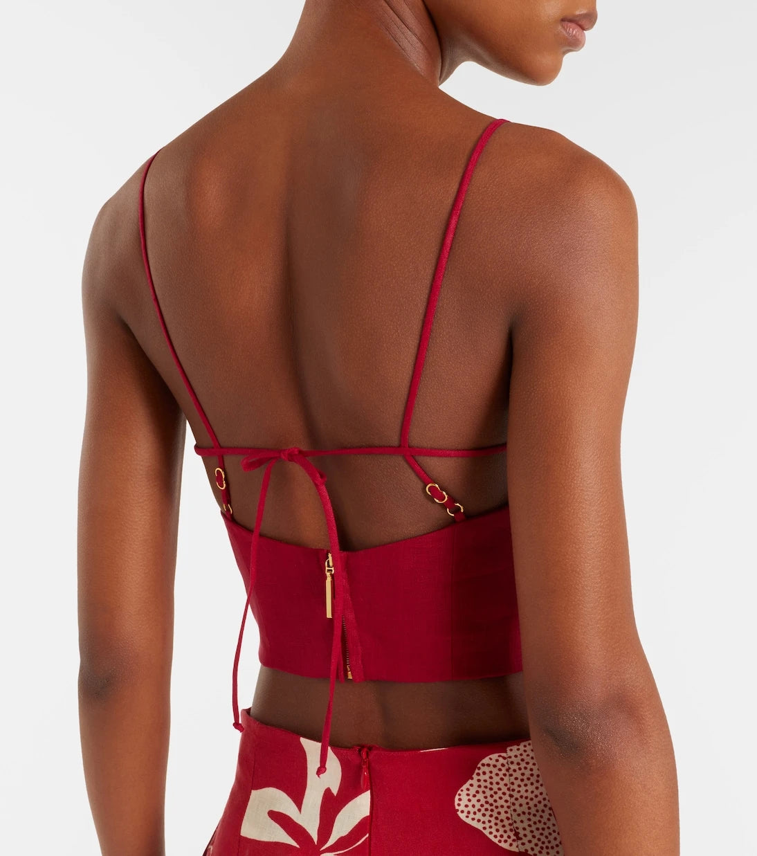 Cala de la Cruz - Imperia cutout linen crop top