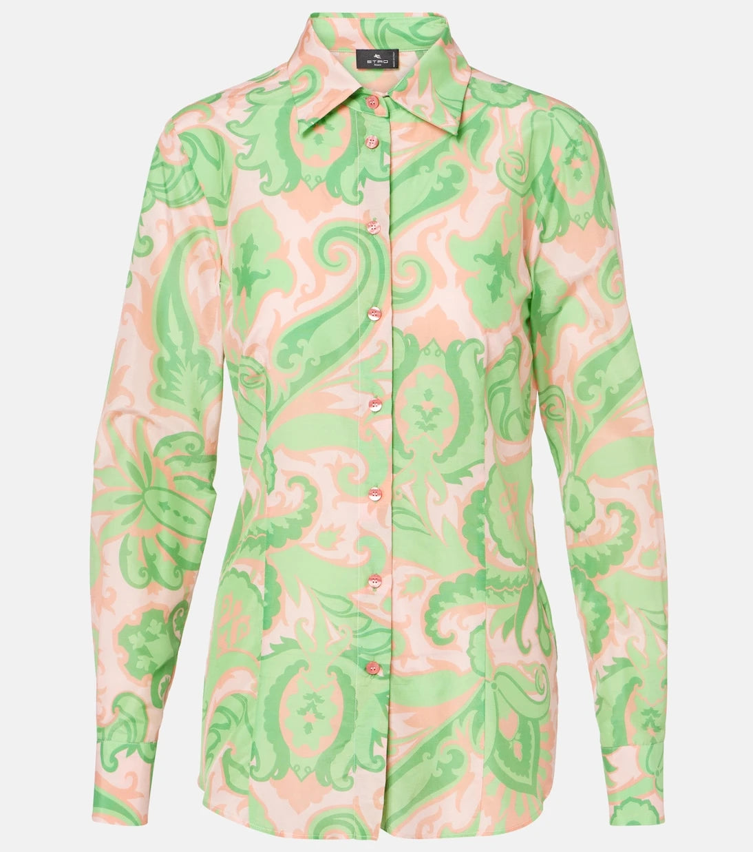 Etro - Printed cotton and silk shirt