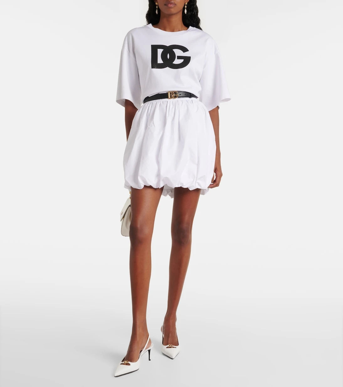 Dolce&Gabbana - High-rise cotton poplin miniskirt