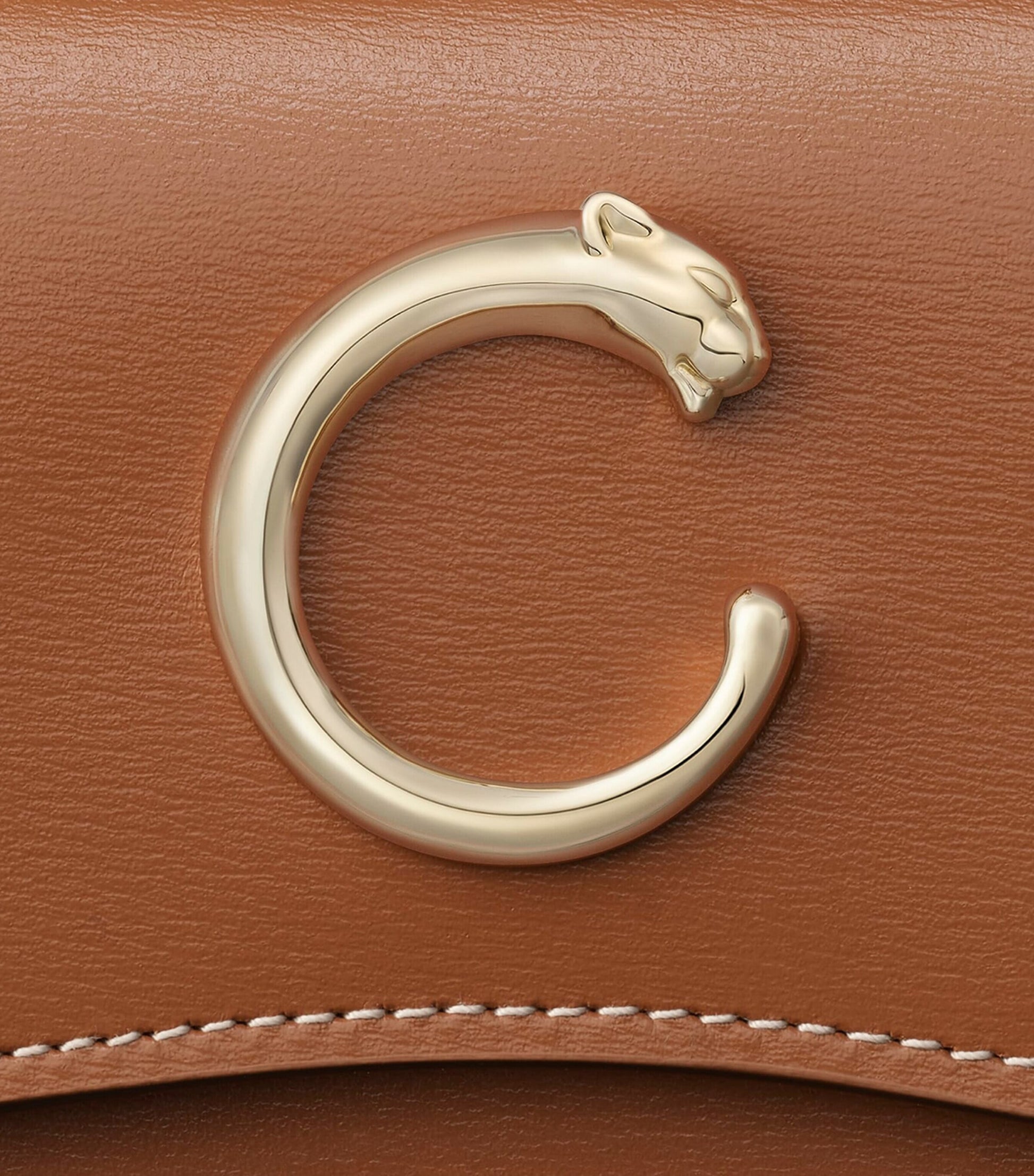 Brown Mini Leather Panthère de Cartier Wallet