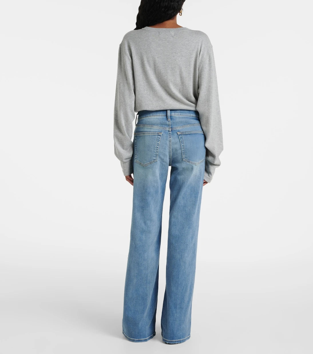 Re/Done - Cotton Stretch mid-rise wide-leg jeans