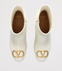 Valentino Garavani Beige Leather Signature VLogo Ankle Boots 55