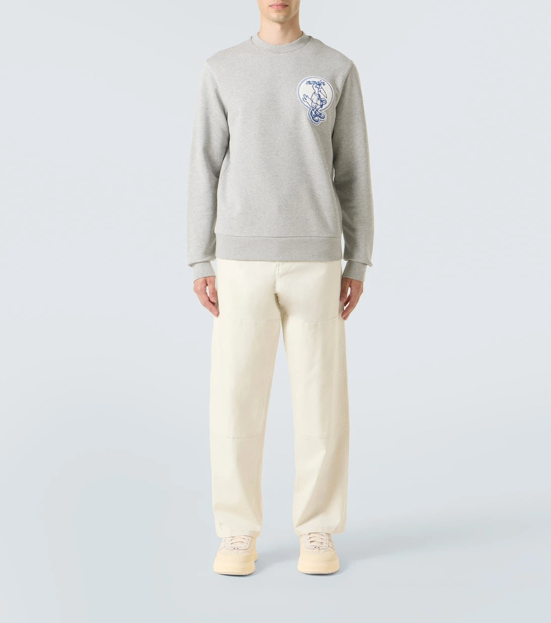 Moncler - Patch-appliqué cotton fleece sweatshirt