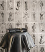 Cole & Son x Harrods Interior Design 175 Anniversary Edition Couture Carousel Window Wallpaper - Monochrome Pearl