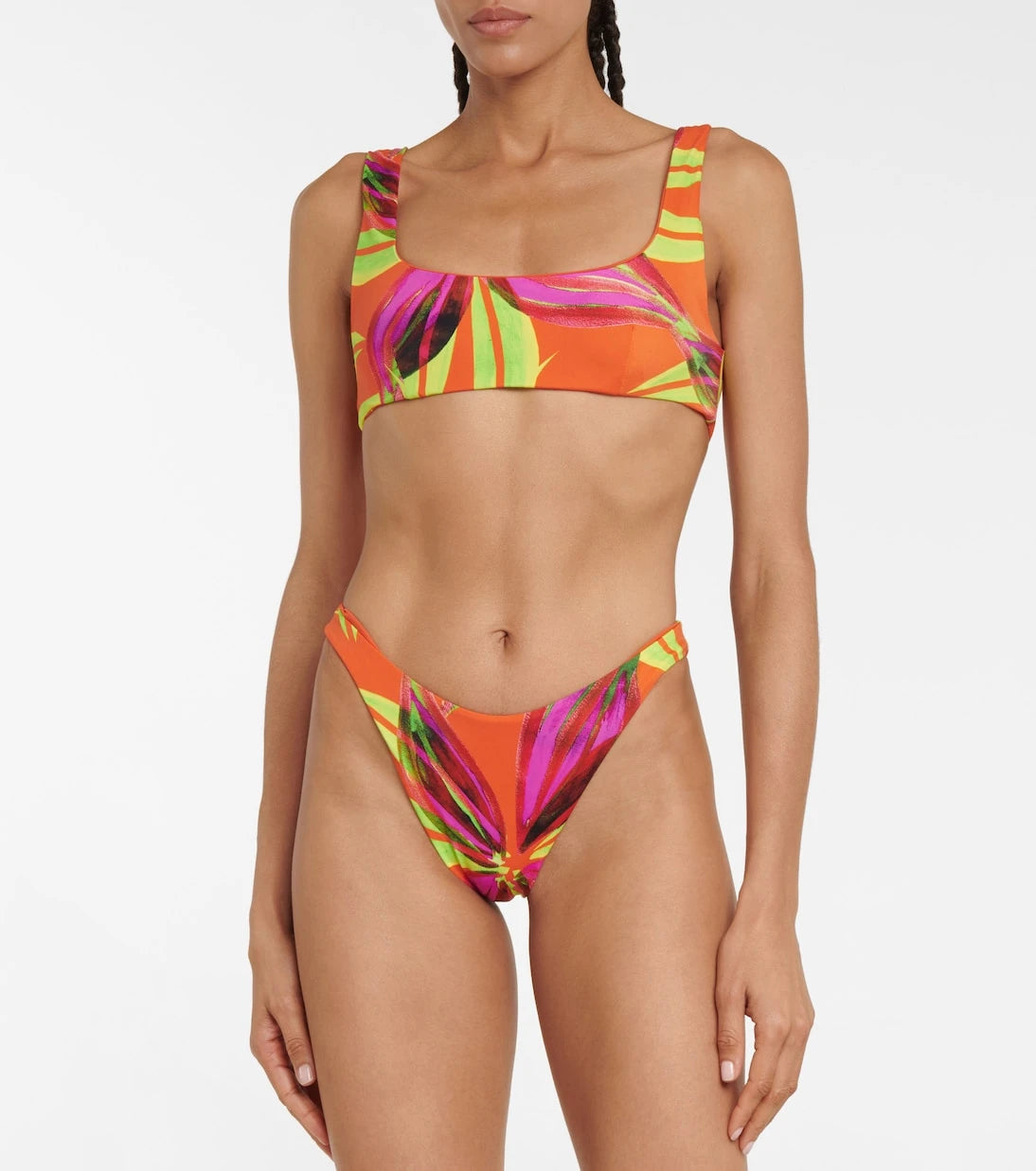 Louisa Ballou - Scoop printed bikini top
