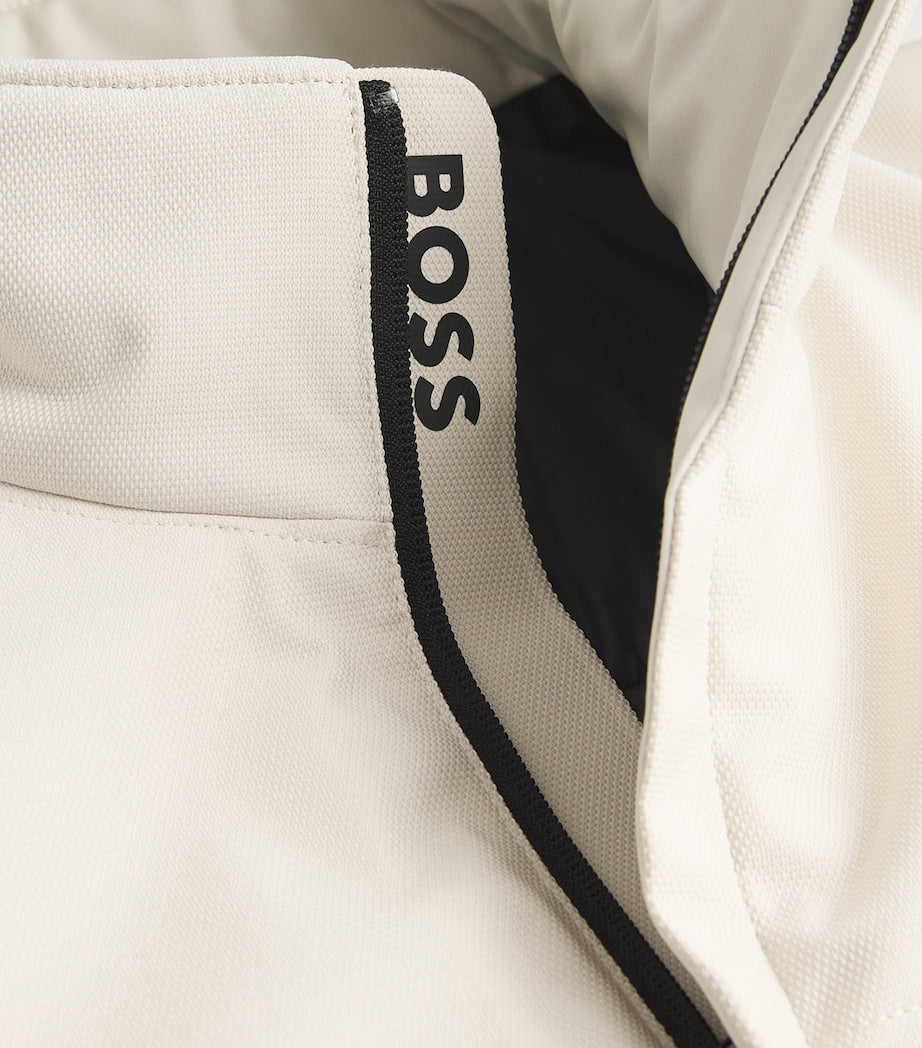 BOSS White Zip-Up Jadon League Jacket