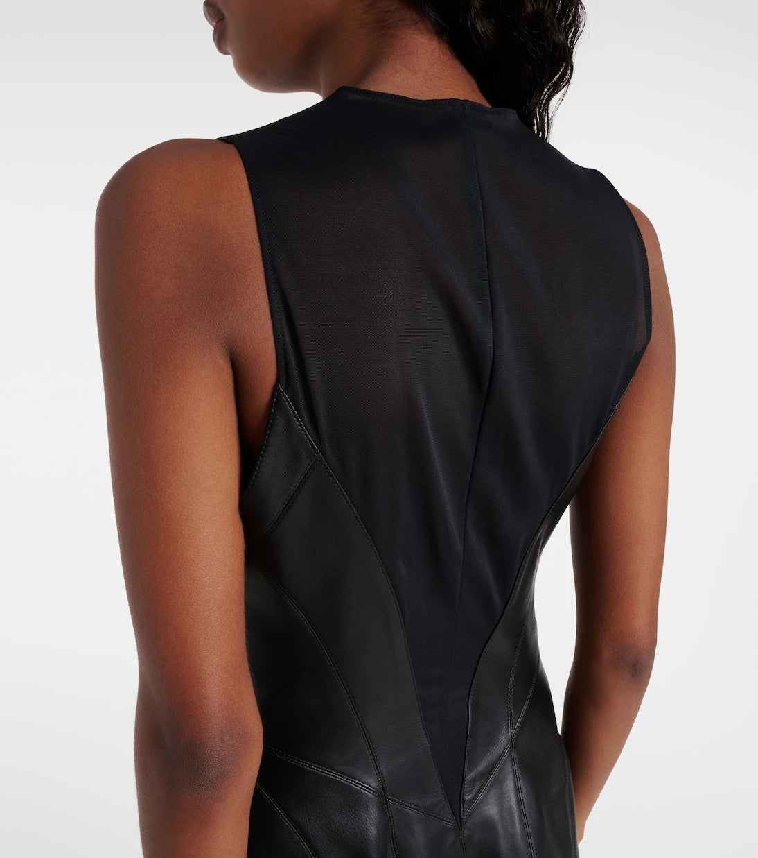 Alaïa - Leather midi dress