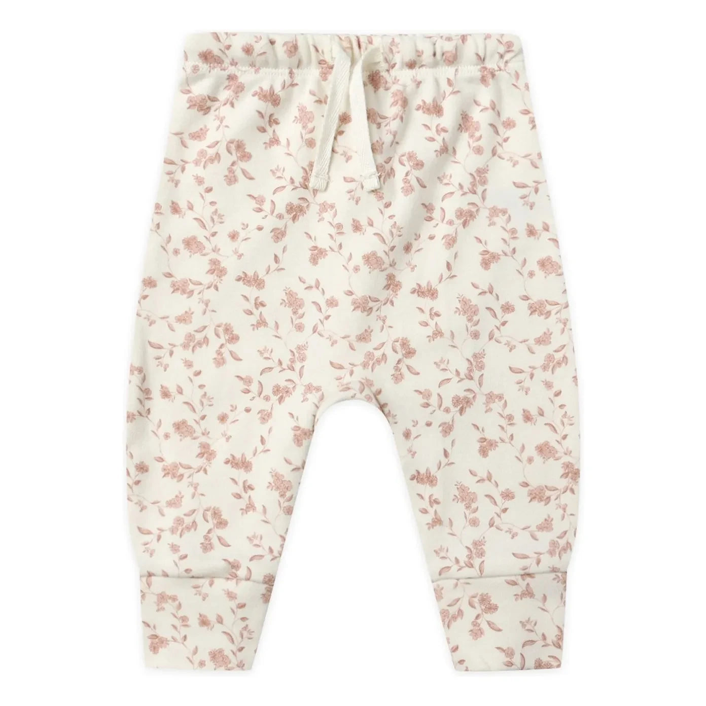 Quincy Mae - Organic Cotton Floral Pants | Ivory