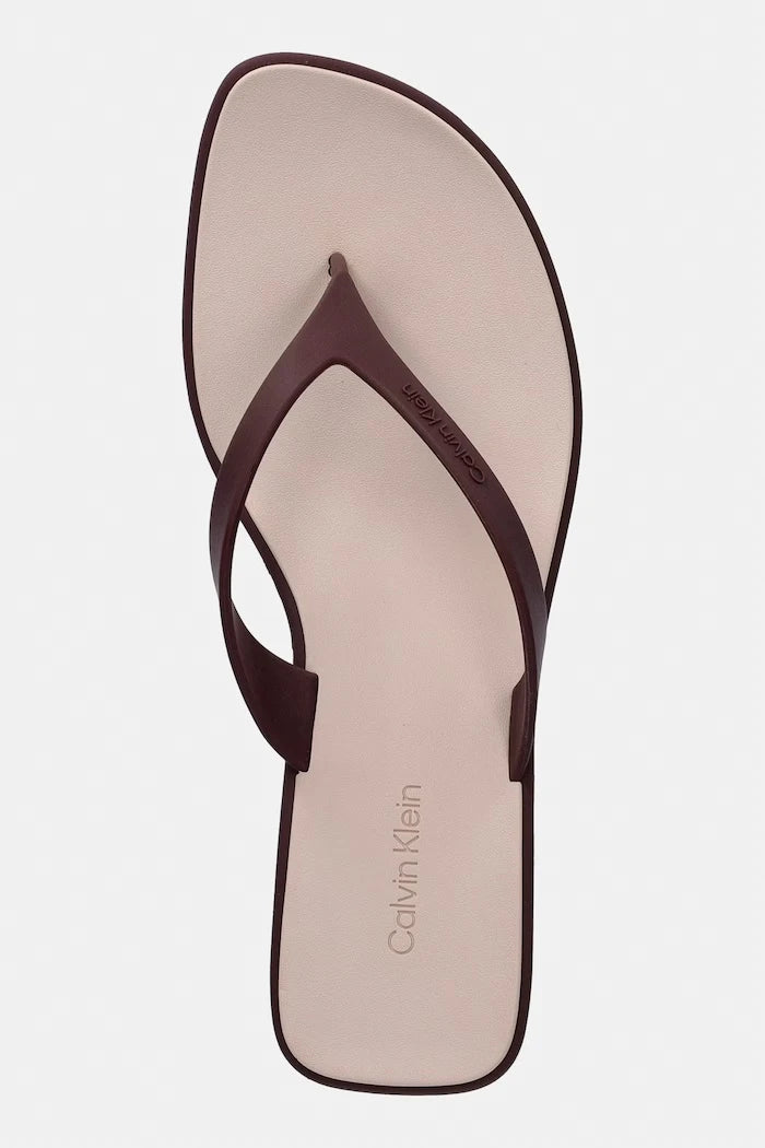 Calvin Klein kadın flip flop kitten heel thong TPU