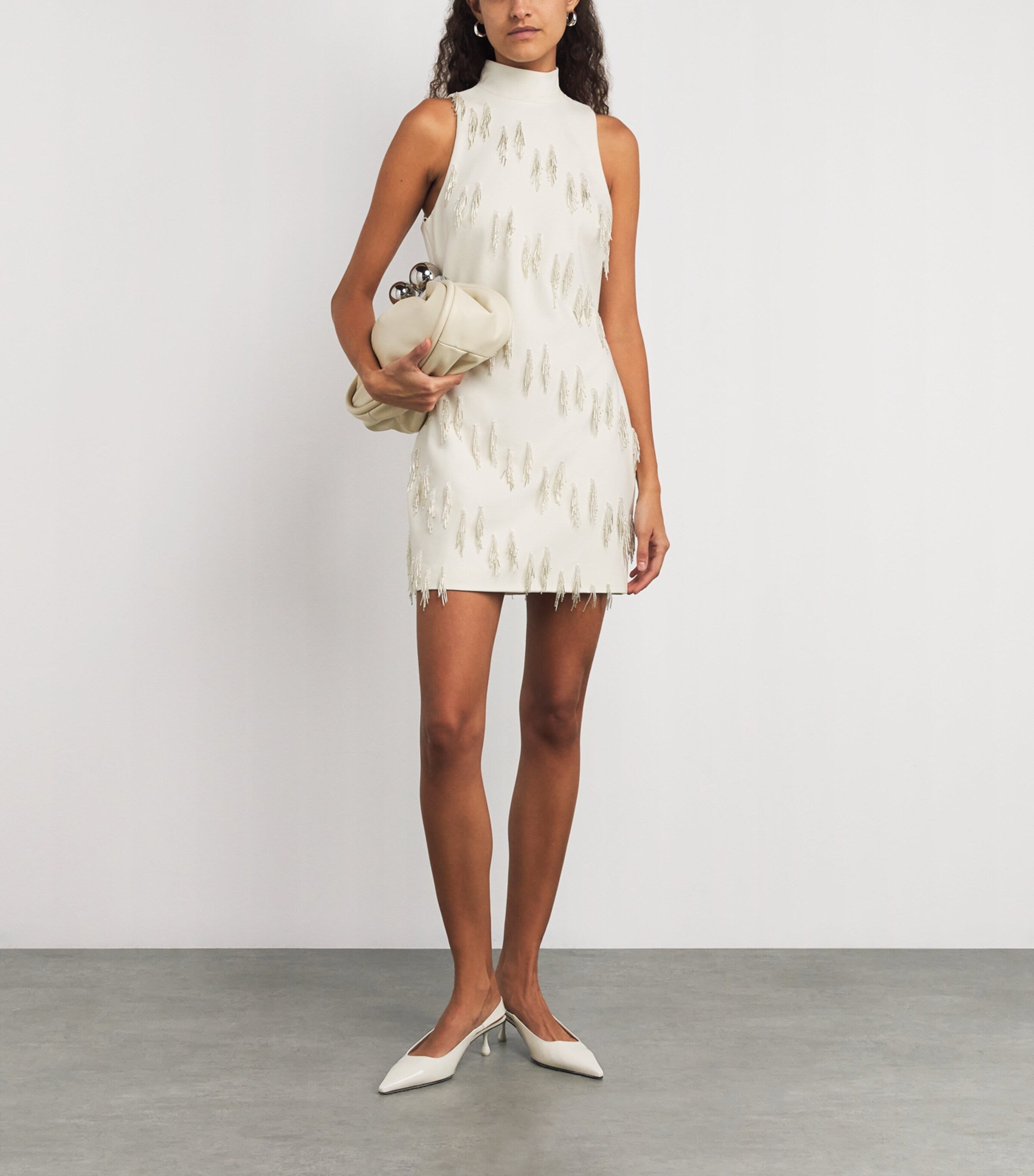 Cinq A Sept Ivory Cascade Micky Mini Dress