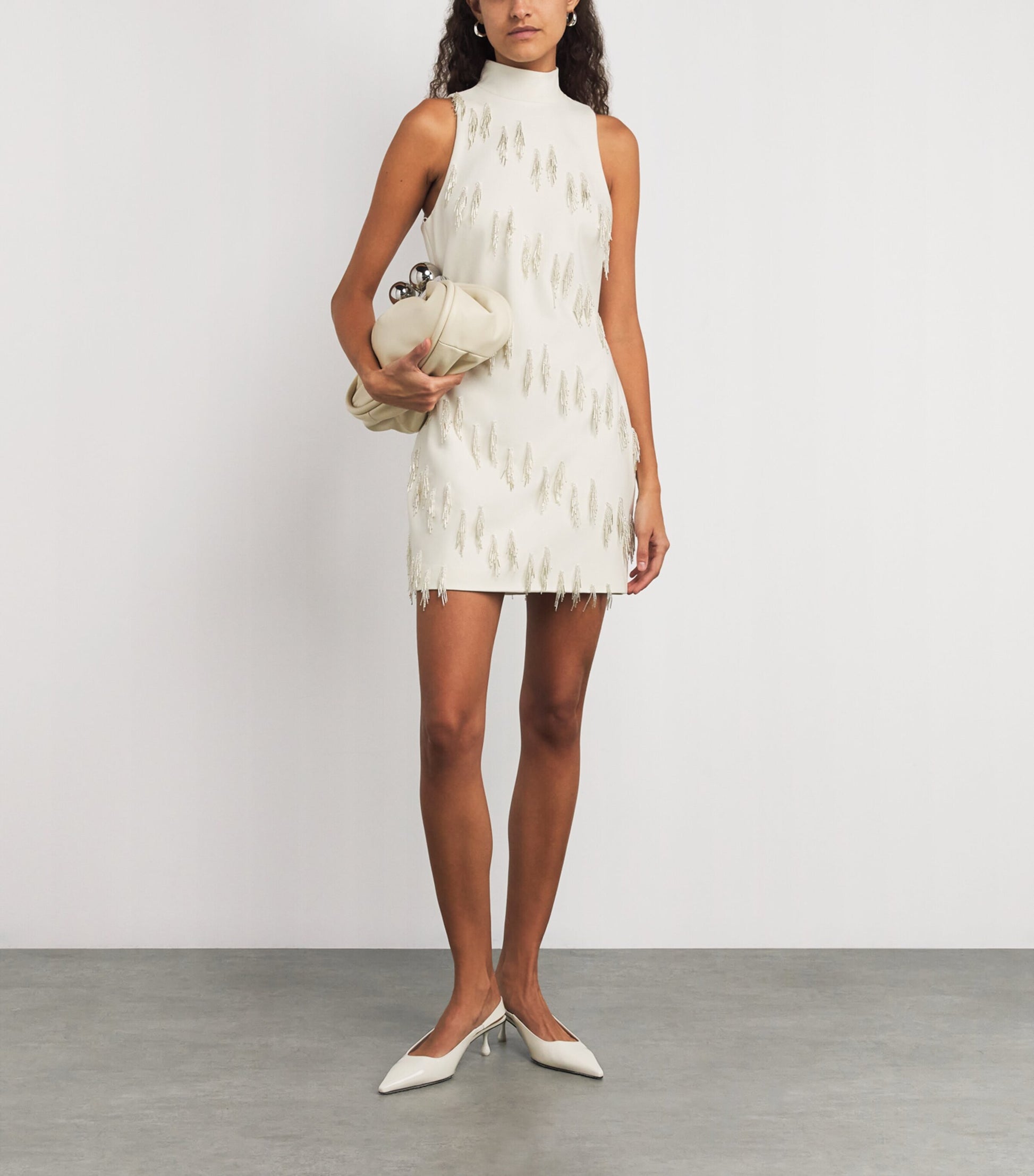 Cinq A Sept Ivory Cascade Micky Mini Dress